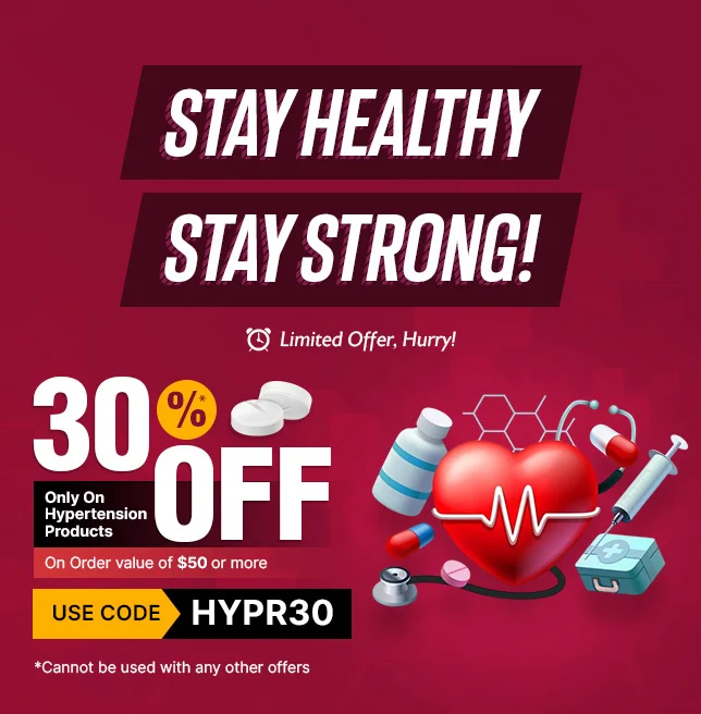 30% de descuento en productos para la hipertensión en pedidos superiores a 45 €. Usa el código HYPR30.